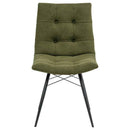 Aiken Fabric Upholstered Dining Side Chair Saddle Forest Green (Set of 4)