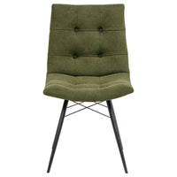Aiken Fabric Upholstered Dining Side Chair Saddle Forest Green (Set of 4)