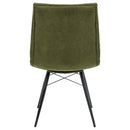 Aiken Fabric Upholstered Dining Side Chair Saddle Forest Green (Set of 4)