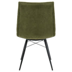 Home & Sleep Outlet - Aiken Fabric Upholstered Dining Side Chair Saddle Forest Green (Set of 4)