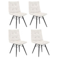 Home & Sleep Outlet - Aiken Fabric Upholstered Dining Side Chair Saddle Stone White (Set of 4)