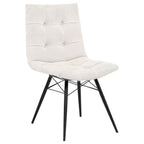 Home & Sleep Outlet - Aiken Fabric Upholstered Dining Side Chair Saddle Stone White (Set of 4)