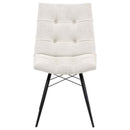 Aiken Fabric Upholstered Dining Side Chair Saddle Stone White (Set of 4)