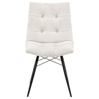 Aiken Fabric Upholstered Dining Side Chair Saddle Stone White (Set of 4)