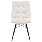 Home & Sleep Outlet - Aiken Fabric Upholstered Dining Side Chair Saddle Stone White (Set of 4)
