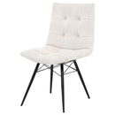 Aiken Fabric Upholstered Dining Side Chair Saddle Stone White (Set of 4)