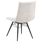 Home & Sleep Outlet - Aiken Fabric Upholstered Dining Side Chair Saddle Stone White (Set of 4)