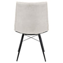 Aiken Fabric Upholstered Dining Side Chair Saddle Stone White (Set of 4)