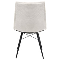 Aiken Fabric Upholstered Dining Side Chair Saddle Stone White (Set of 4)