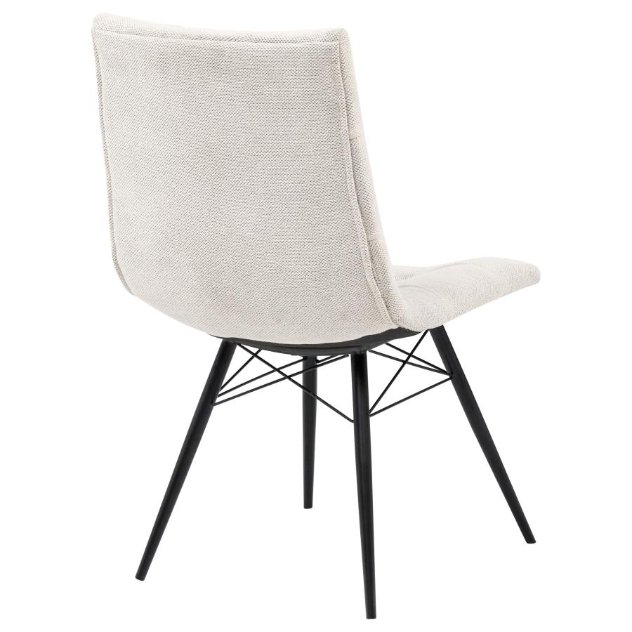 Home & Sleep Outlet - Aiken Fabric Upholstered Dining Side Chair Saddle Stone White (Set of 4)