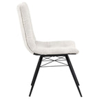 Home & Sleep Outlet - Aiken Fabric Upholstered Dining Side Chair Saddle Stone White (Set of 4)