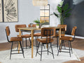 Partridge 7-piece Counter Dining Set Sheesham and Camel