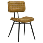 Home & Sleep Outlet - Misty Leather Upholstered Dining Side Chair Camel (Set of 2)