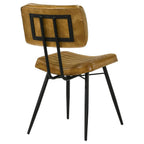 Home & Sleep Outlet - Misty Leather Upholstered Dining Side Chair Camel (Set of 2)