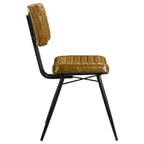 Home & Sleep Outlet - Misty Leather Upholstered Dining Side Chair Camel (Set of 2)