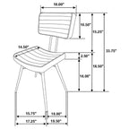 Home & Sleep Outlet - Misty Leather Upholstered Dining Side Chair Camel (Set of 2)