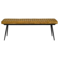 Misty Leather Upholstered Dining Bench Antique Camel