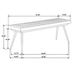Home & Sleep Outlet - Misty Leather Upholstered Dining Bench Antique Camel
