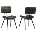 Home & Sleep Outlet - Misty Leather Upholstered Dining Chair Espresso (Set of 2)
