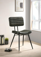Home & Sleep Outlet - Misty Leather Upholstered Dining Chair Espresso (Set of 2)