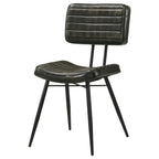 Home & Sleep Outlet - Misty Leather Upholstered Dining Chair Espresso (Set of 2)