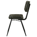 Misty Leather Upholstered Dining Chair Espresso (Set of 2)