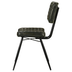 Home & Sleep Outlet - Misty Leather Upholstered Dining Chair Espresso (Set of 2)