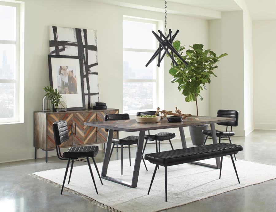 Home & Sleep Outlet - Misty Leather Upholstered Dining Chair Espresso (Set of 2)