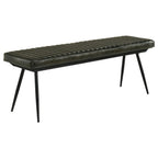 Home & Sleep Outlet - Misty Leather Upholstered Dining Bench Antique Espresso