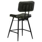 Home & Sleep Outlet - Partridge Leather Counter Chair Antique Espresso (Set of 2)