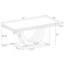 Kerwin 7-piece Rectangular Dining Table Set Grey and Chrome