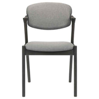 Stevie Padded Wood Dining Arm Chair Black (Set of 2)