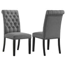 Alana Fabric Upholstered Dining Side Chair Grey (Set of 2)