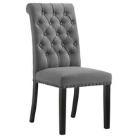 Alana Fabric Upholstered Dining Side Chair Grey (Set of 2)