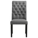 Alana Fabric Upholstered Dining Side Chair Grey (Set of 2)