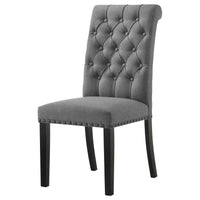 Alana Fabric Upholstered Dining Side Chair Grey (Set of 2)