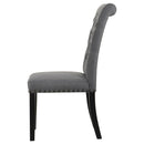 Alana Fabric Upholstered Dining Side Chair Grey (Set of 2)