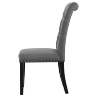 Alana Fabric Upholstered Dining Side Chair Grey (Set of 2)