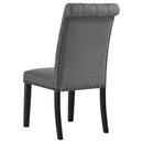 Alana Fabric Upholstered Dining Side Chair Grey (Set of 2)
