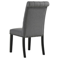 Alana Fabric Upholstered Dining Side Chair Grey (Set of 2)