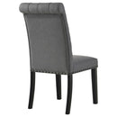 Alana Fabric Upholstered Dining Side Chair Grey (Set of 2)