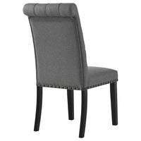 Alana Fabric Upholstered Dining Side Chair Grey (Set of 2)