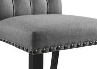 Alana Fabric Upholstered Dining Side Chair Grey (Set of 2)