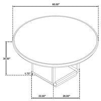 Leandro 5-piece Round Dining Table Set Burnished Black