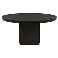 Leandro 7-piece Round Dining Table Set Burnished Black