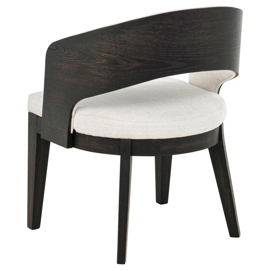 Leandro 7-piece Round Dining Table Set Burnished Black