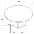 Leandro 7-piece Round Dining Table Set Burnished Black