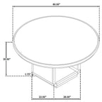 Leandro 7-piece Round Dining Table Set Burnished Black