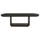 Leandro 7-piece Rectangular Dining Table Set Burnished Black
