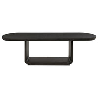 Leandro 7-piece Rectangular Dining Table Set Burnished Black